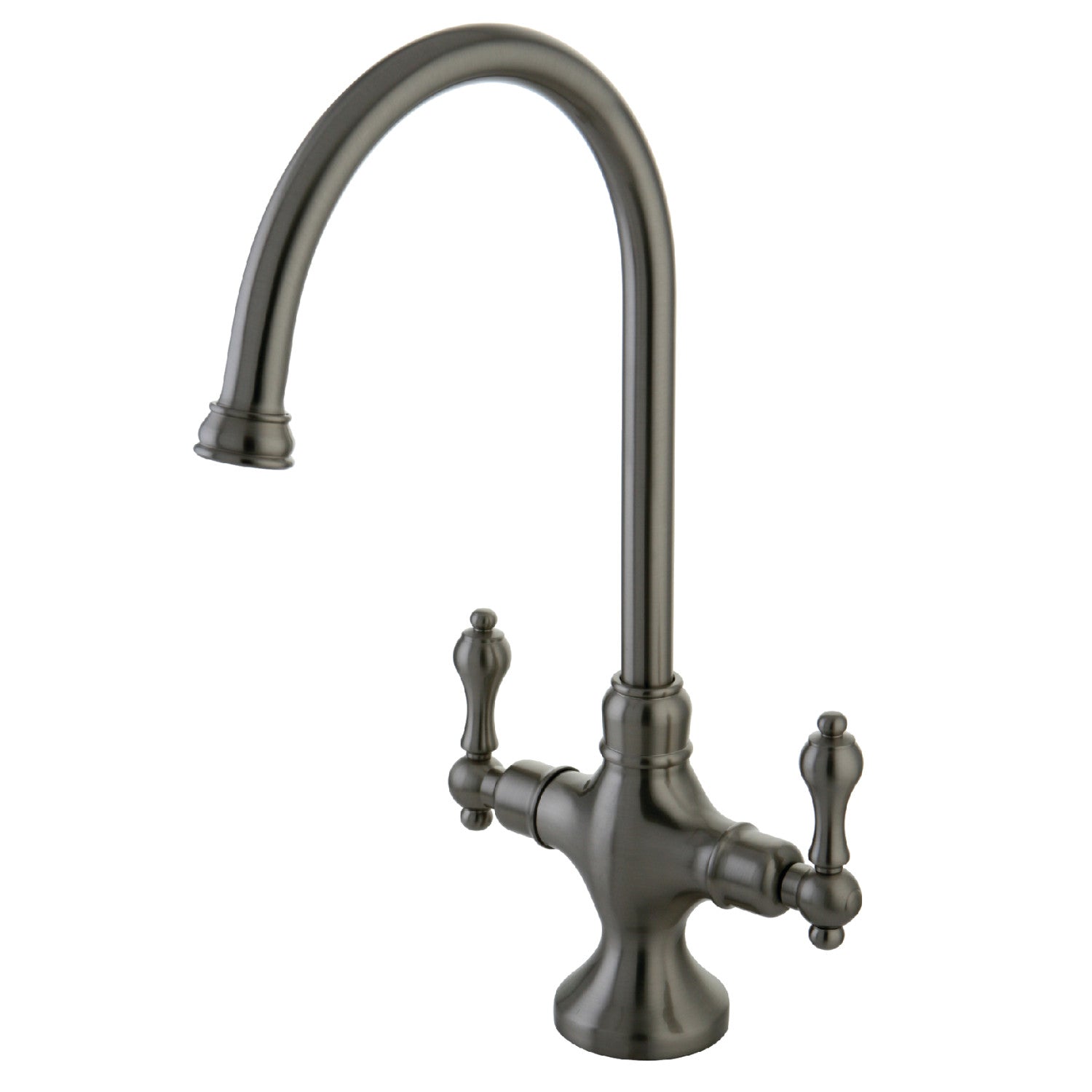 Kingston Heirloom KS1768ALLS - Vintage Two-Handle 1-Hole Kitchen Faucet, Brushed Nickel — image 1